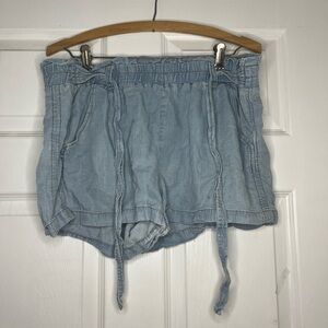 Rewind High Waist Light Blue Denim Shorts